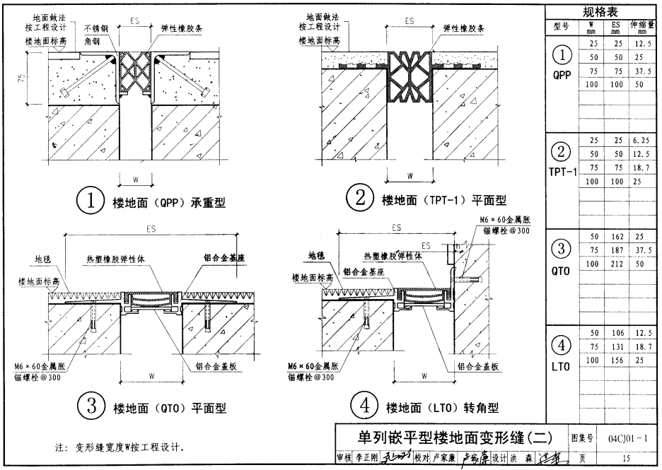 04CJ01-1变形缝建筑构造图集电子版 截图3