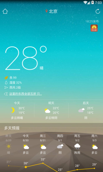 天气预报手机版(苹果风格) v2.1.1 安卓版0