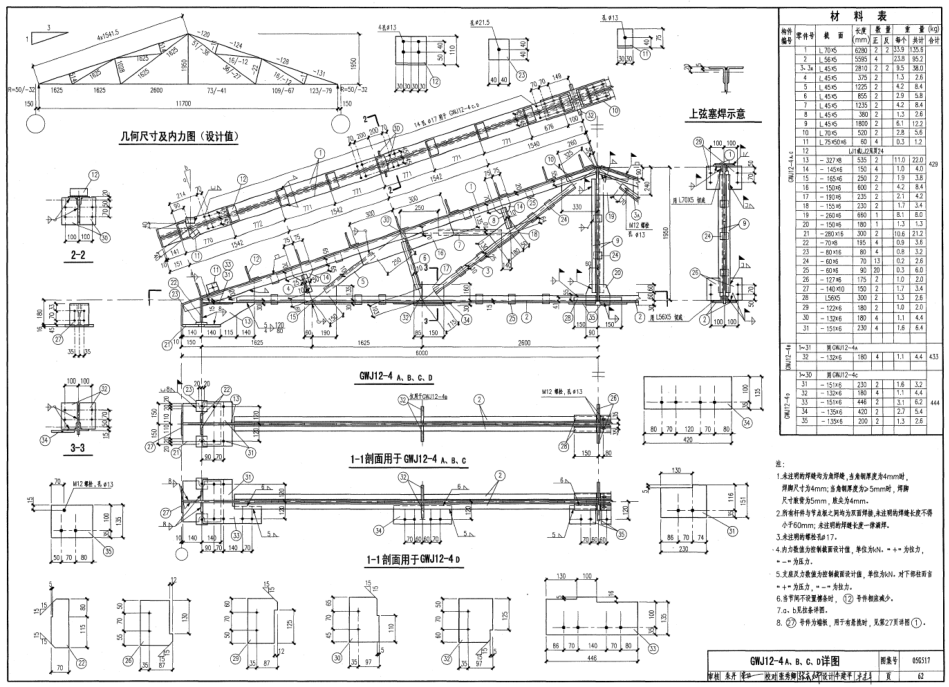 05G517轻型屋面三角形钢屋架图集 pdf 高清无水印版3