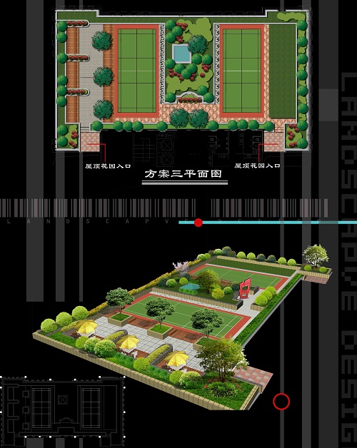 某屋顶花园设计方案CAD图 截图0