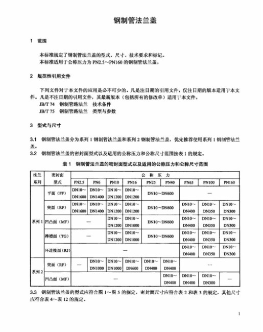 JBT86钢制管法兰盖 截图1