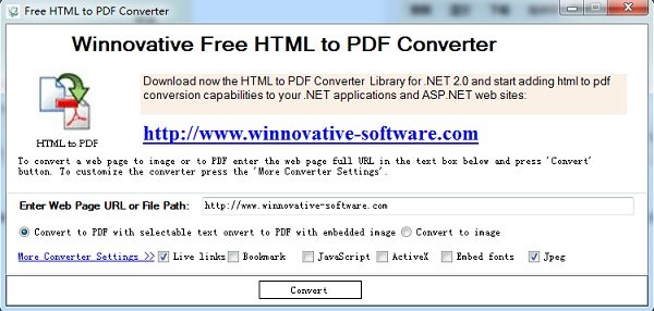 Free HTML to PDF Converter 截图0