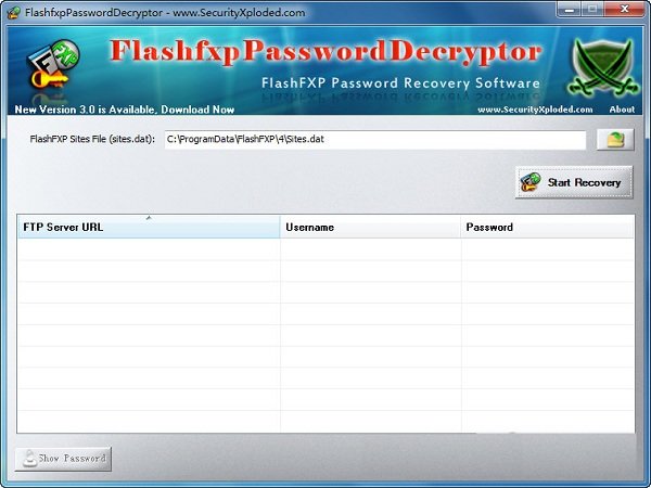 Flashfxp Password Decryptor
