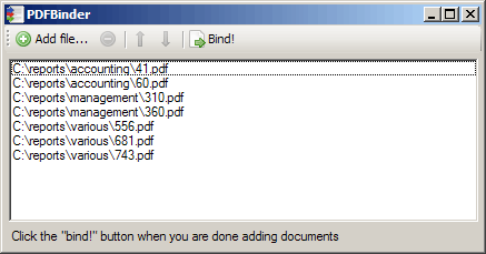 pdfbinder pdf合并工具 v1.2 绿色免费版0