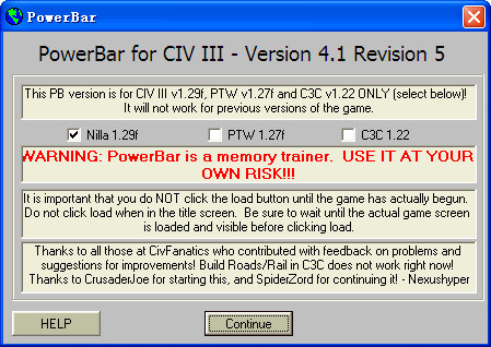 文明3万能修改器(PowerBar) v4.1.5 最新绿色版0