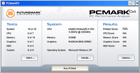PCMark04(笔记本检测工具) 截图1