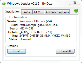 Windows Loader(win7/win8激活工具) v3.1 免费绿色版0