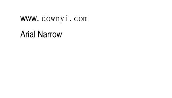 arial narrow字体