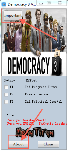 民主制度3修改器(三项修改器) 截图0