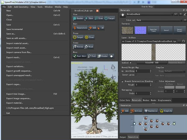 SpeedTree Cinema(树木植物实时建模软件) v7.0.7 完美破解版 0