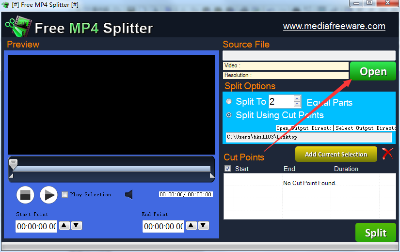 MP4分割器(Free Mp4 Splitter) 截图1