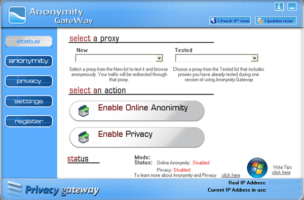 anonymity gateway(清除浏览过的网页信息) 截图1