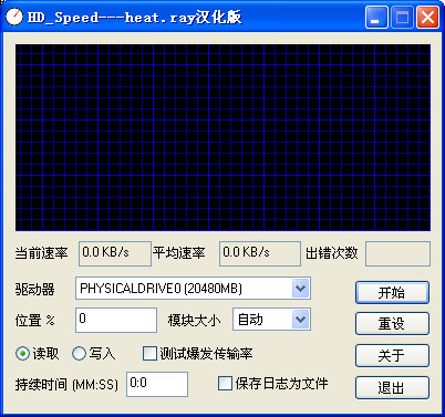 HD Speed硬盘传输速率分析工具 绿色版1