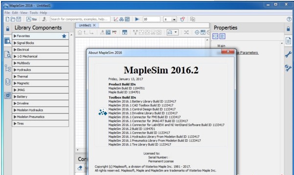 Maplesoft MapleSim 2016.2 截图0