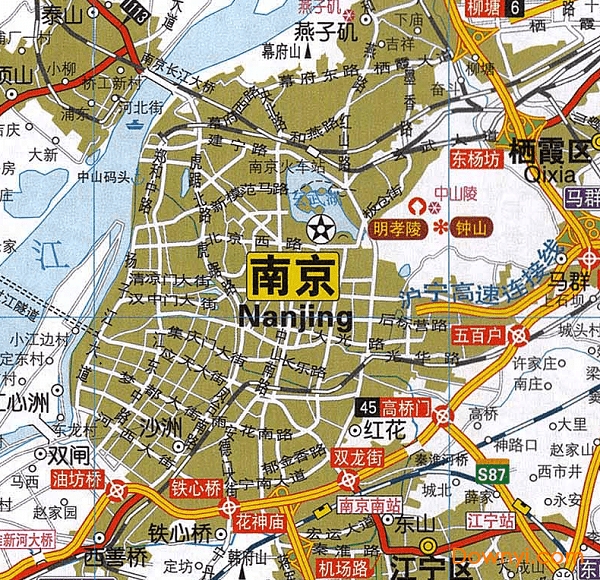 南京市地图高清版大图 最新版