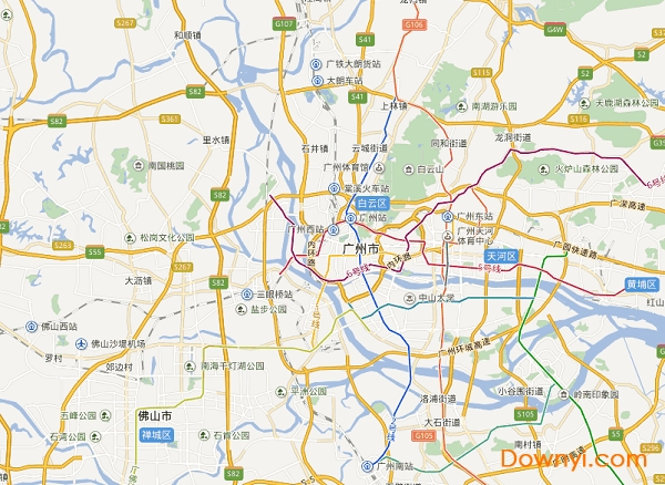 广州市各区地图