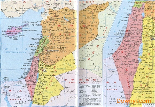 巴勒斯坦地区地图 高清免费版0
