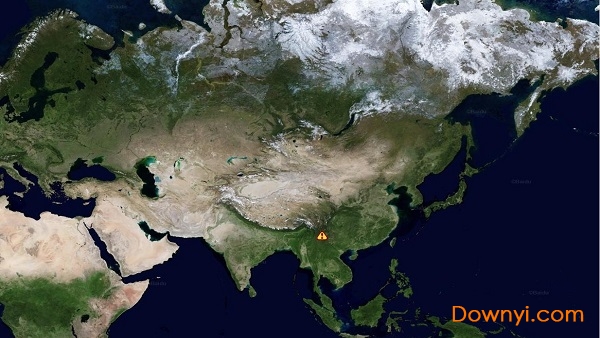 亚洲卫星地图高清中文版 免费版0