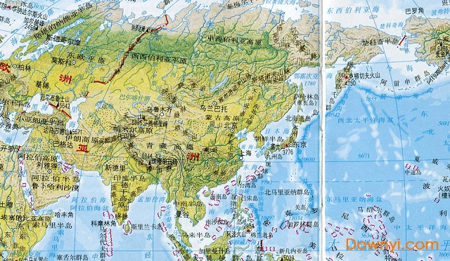 世界地图地形分布图 0
