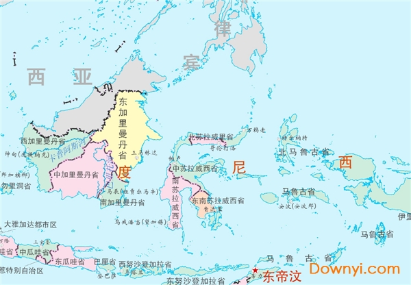 东帝汶地图高清版 最新版