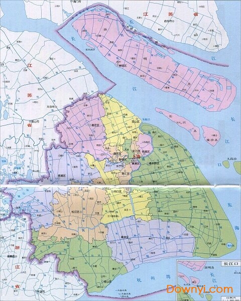 上海市政区地图 高清无水印版0