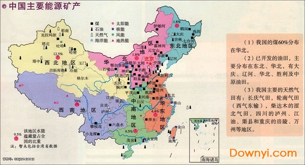 中国矿产分布地图