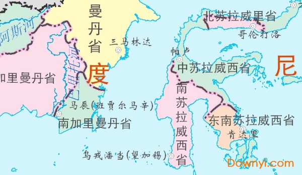 印尼地图中文版全图