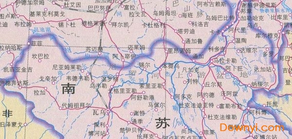 南苏丹旅游地图 中文版1