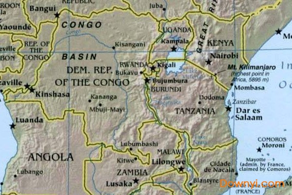 非洲地图英文版高清版大地图 截图2