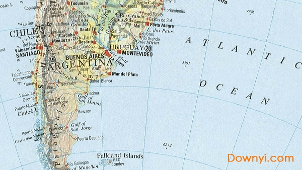 南美洲地图高清英文版 截图1