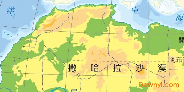 非洲地勢圖高清版 免費版 0