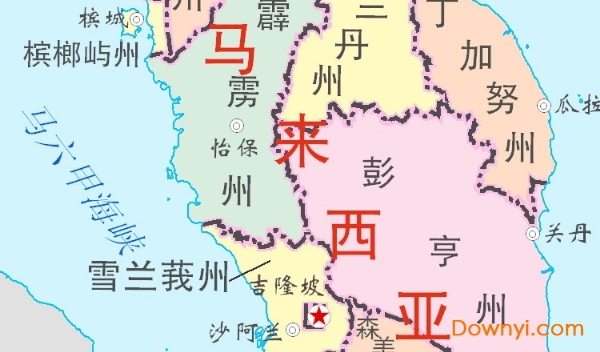 马来西亚高清地图 中文版