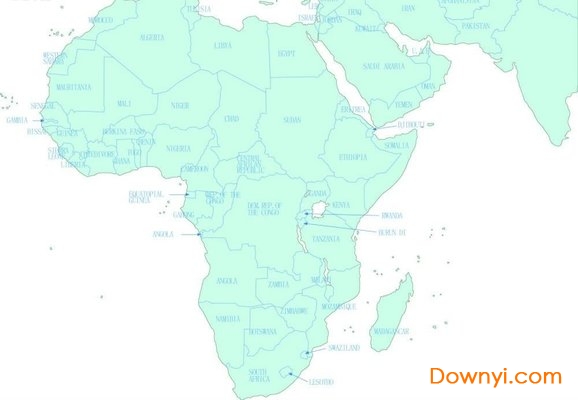 非洲地图素材 免费版4