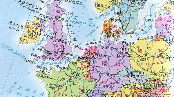 欧洲政区图最新版 绿色版1