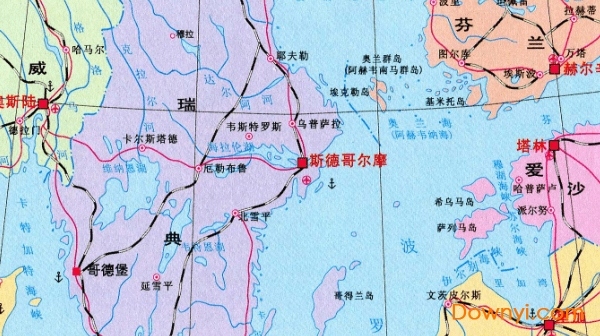 波罗的海地图中文版 绿色版0