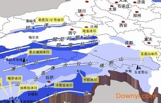 中国冰川分布图 免费版1