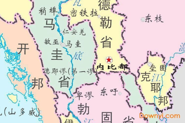 缅甸地图高清版大图 截图0
