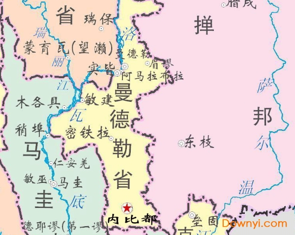 缅甸地图高清版大图 截图1