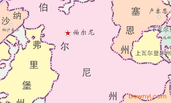 瑞士地图中文版