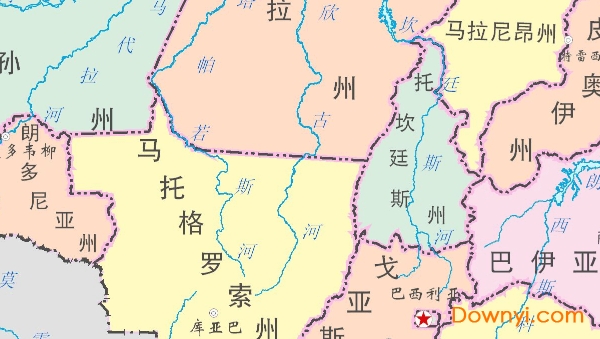 巴西地图高清版大图 免费版0