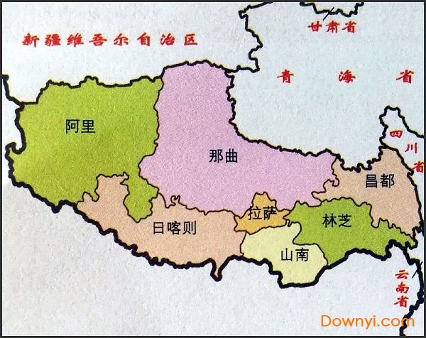西藏自治区简图 截图0