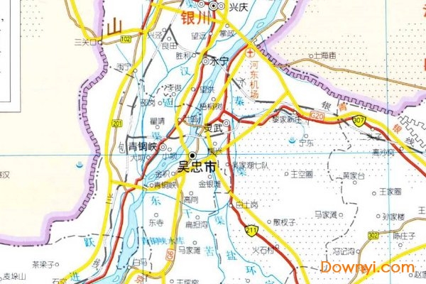 宁夏交通地图全图 0