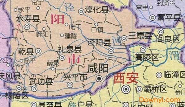 陕西省地图高清版 电子版0