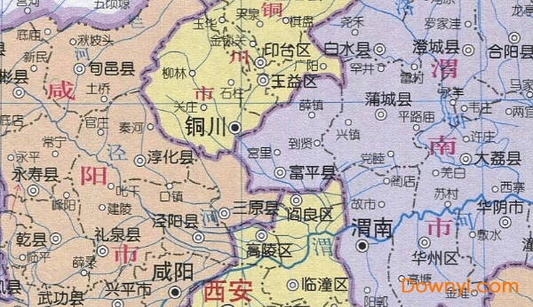 陕西省地图高清版 电子版1