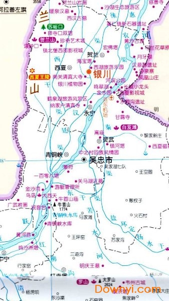 宁夏旅游地图高清版大图 截图0