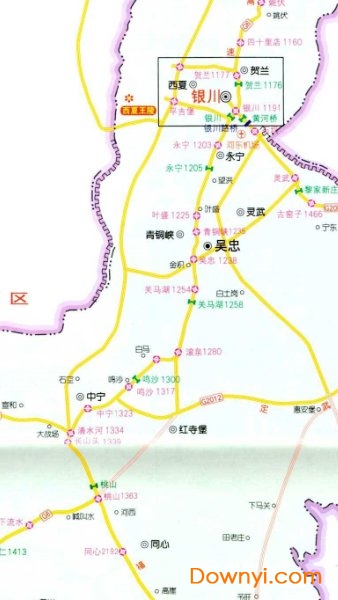 宁夏高速公路地图高清版 0