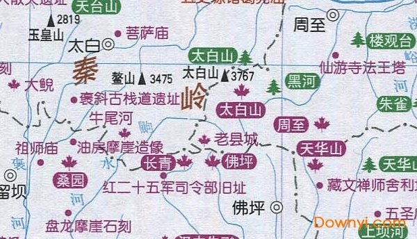 陕西省旅游地图高清版 最新版1