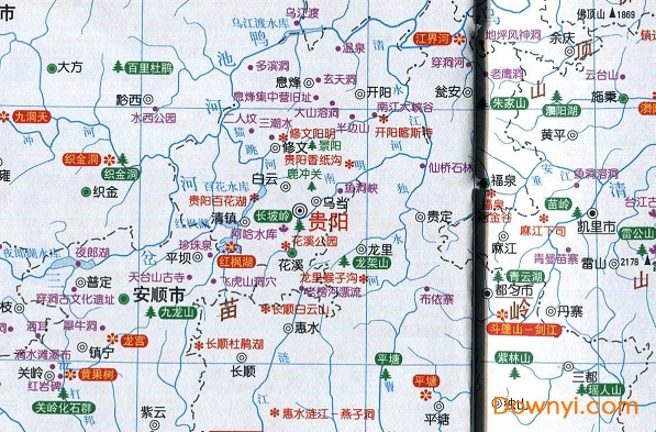 贵州省旅游地图全图高清版 0