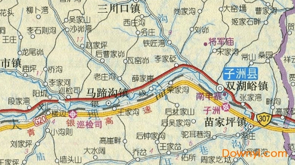 陕西榆林子洲县地图高清版 0