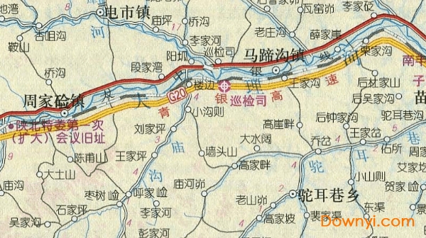 陕西榆林子洲县地图高清版 1